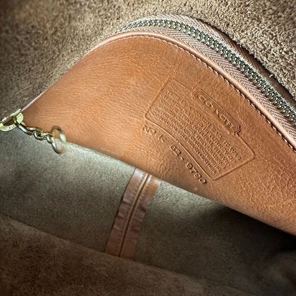 Vintage Coach CITY BAG Crossbody British Tan Leather Flap Messenger 9790 TURKEY - Picture 10 of 16
